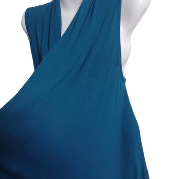 Sleeveless Draped Open Cardigan - Picture 3 of 4